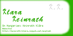 klara keinrath business card